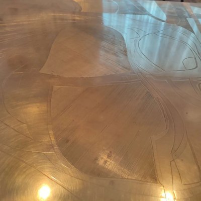 Brass Etched Coffee Table by Christian Krekels-WBX-1336546