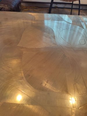 Brass Etched Coffee Table by Christian Krekels-WBX-1336546