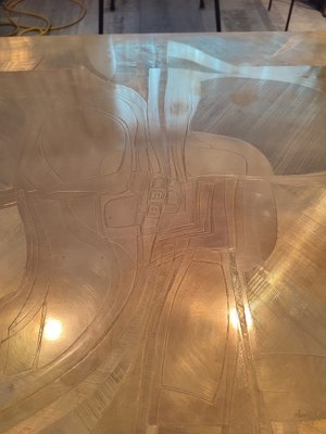 Brass Etched Coffee Table by Christian Krekels-WBX-1336546