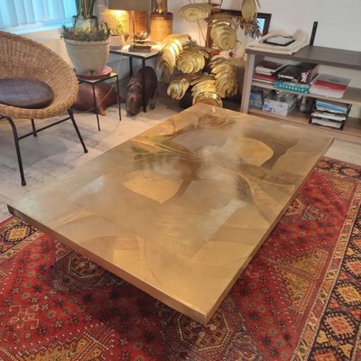 Brass Etched Coffee Table by Christian Krekels-WBX-1336546