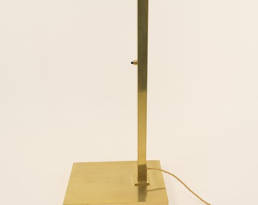 Brass Extendable Floor Lamp with Adjustable Shade, Germany, 1940s-KDB-1725379