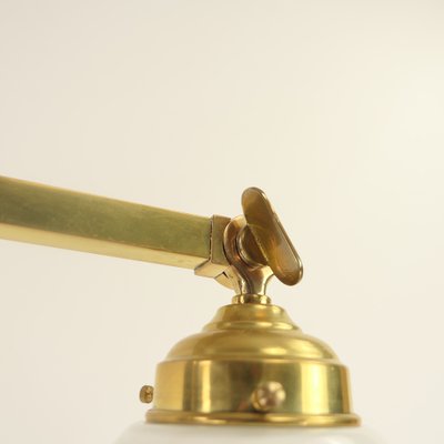 Brass Extendable Floor Lamp with Adjustable Shade, Germany, 1940s-KDB-1725379