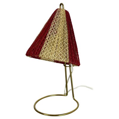 Brass & Fabric Table Light in the style of Kalkar, Austria, 1960s-QZ-1728570