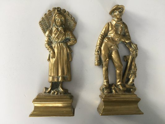 Brass Figures, 1950s, Set of 2-WQQ-848194