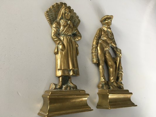 Brass Figures, 1950s, Set of 2-WQQ-848194