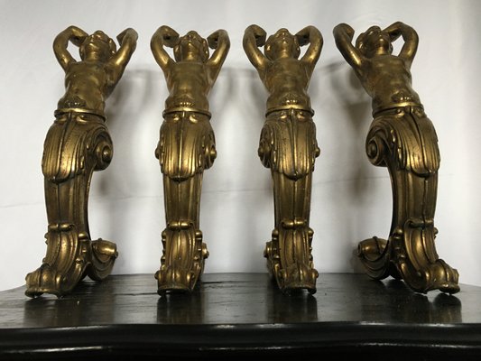 Brass Figures, 1950s, Set of 4-WQQ-843803