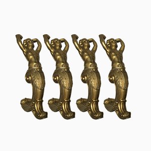 Brass Figures, 1950s, Set of 4-WQQ-843803