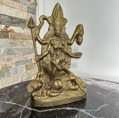 Brass Figurine of Indian Kali Goddess-GWW-2043389