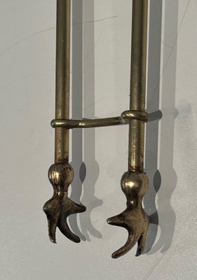 Brass Fire Tools in the style of Maison Jansen, 1970s, Set of 5-BA-1784739