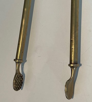 Brass Fireplace Tools, 1920s, Set of 5-BA-1479944