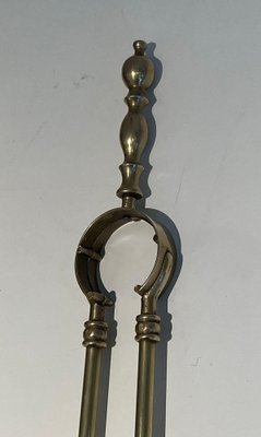 Brass Fireplace Tools, 1970s, Set of 5-BA-1516224