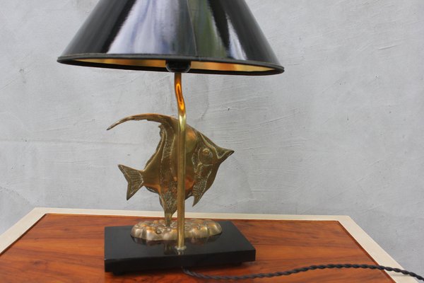 Brass Fish Statue Table Lamp-UWJ-1317486