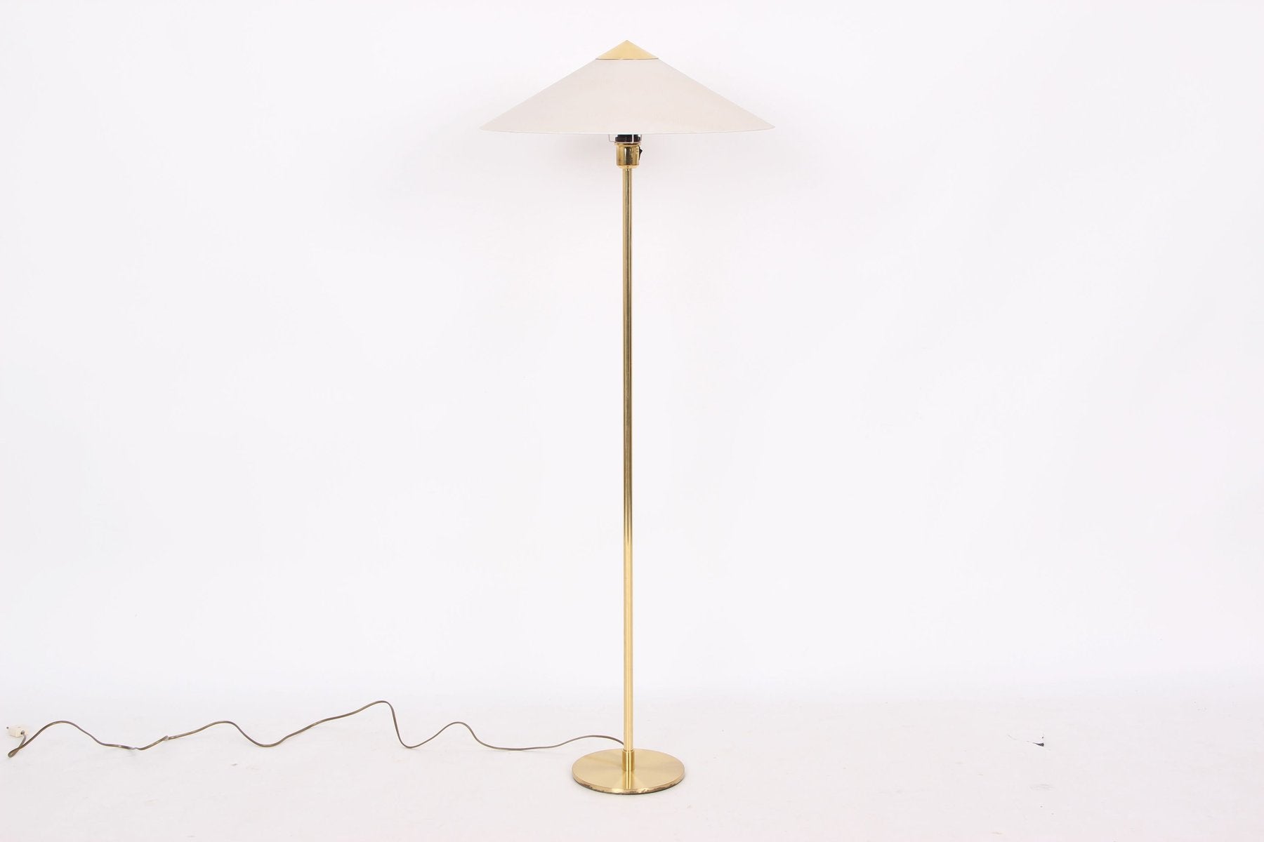 Brass Floor Lamp by Kongelys Floor Lamp by Niels Rasmussen for Fog & Mørup, 1960s