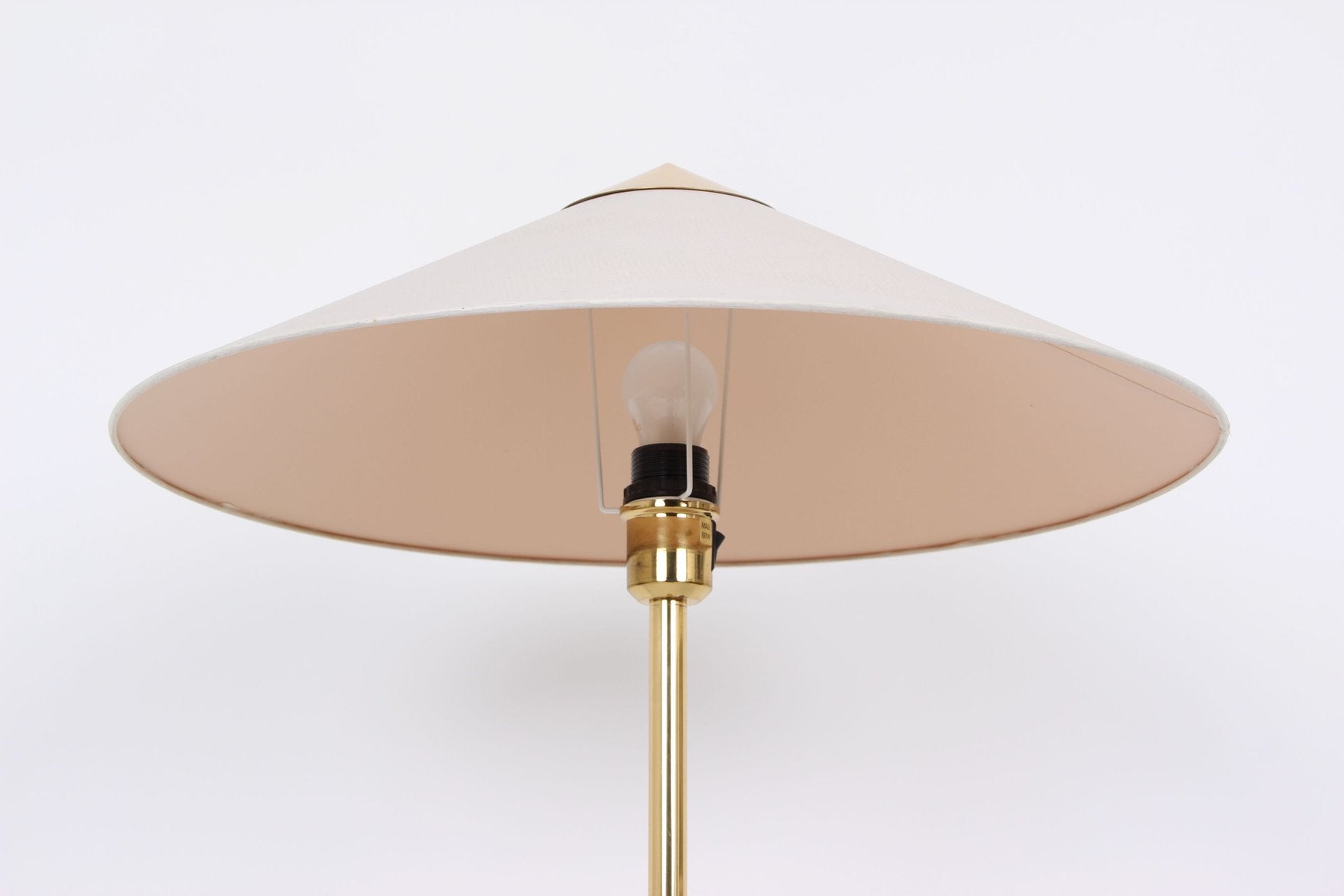 Brass Floor Lamp by Kongelys Floor Lamp by Niels Rasmussen for Fog & Mørup, 1960s