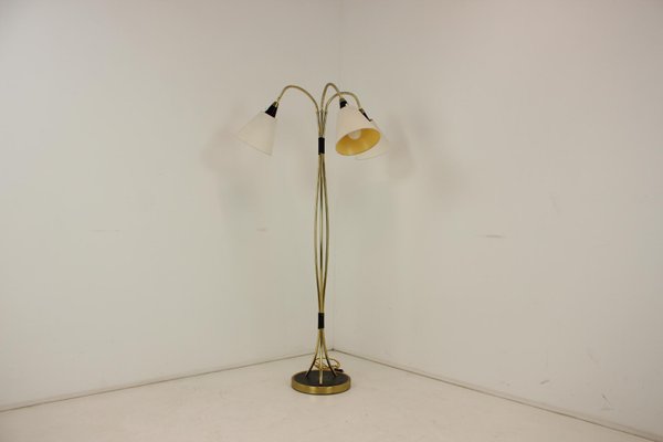 Brass Floor Lamp, Czechoslovakia, 1950s-TZ-1384757