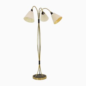 Brass Floor Lamp, Czechoslovakia, 1950s-TZ-1384757