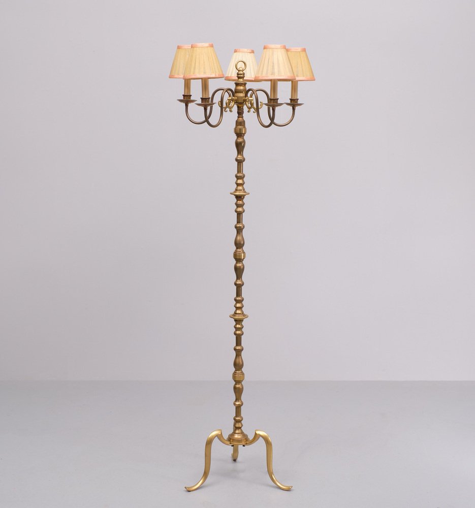 Brass Floor Lamp from Maison Baguès, France, 1960s