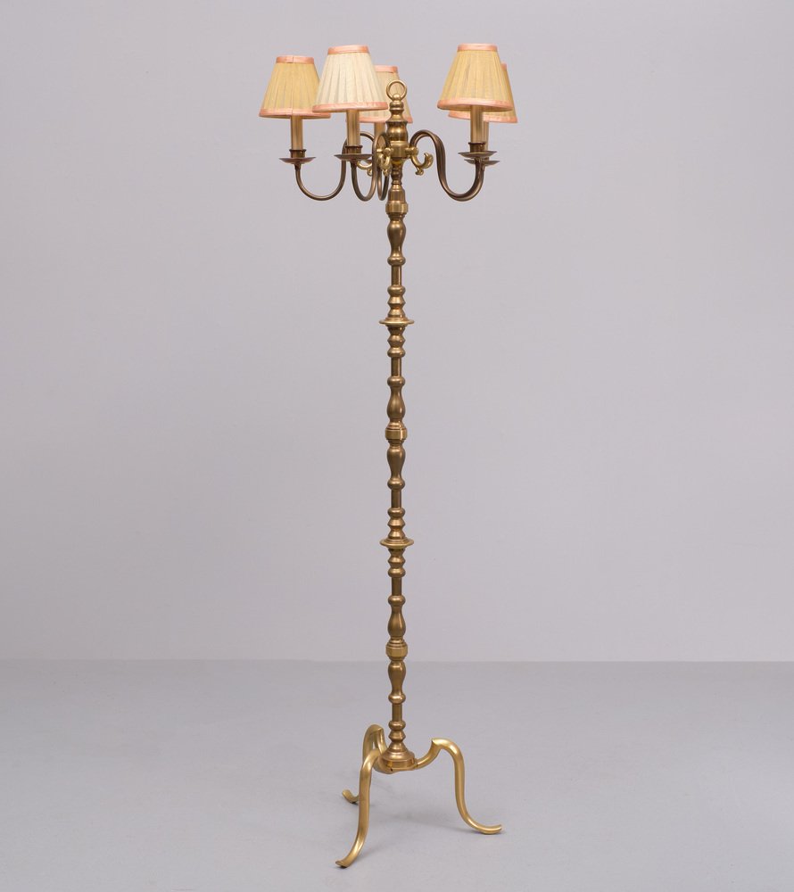 Brass Floor Lamp from Maison Baguès, France, 1960s