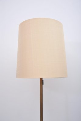 Brass Floor Lamp with Large Lampshade-ZE-982570