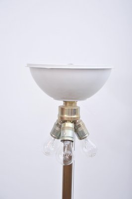 Brass Floor Lamp with Large Lampshade-ZE-982570