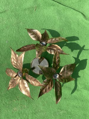 Brass Floral Ceiling Mount by Willy Daro for Massive, Belgium-BHG-1005485