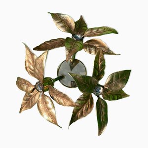 Brass Floral Ceiling Mount by Willy Daro for Massive, Belgium-BHG-1005485