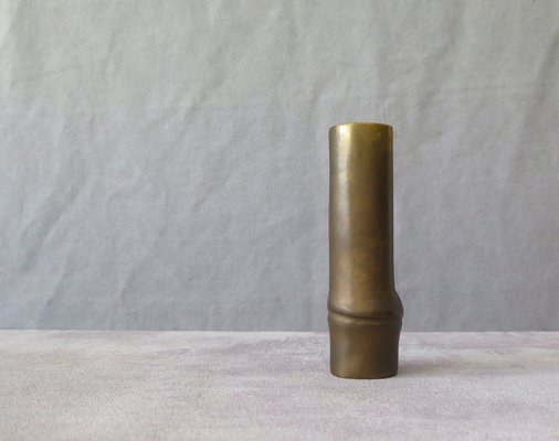 Brass Flower Bambu Vase, 1950s-PW-956319