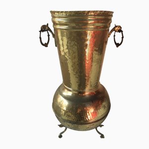 Brass Flower Umbrella Stand, 1960s-WQQ-1091958