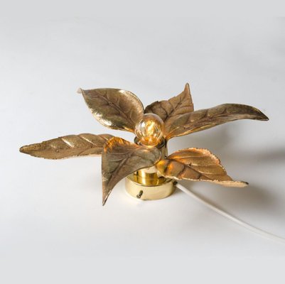 Brass Flowers Wall Lights from Willy Daro, 1970s-VDW-1358394