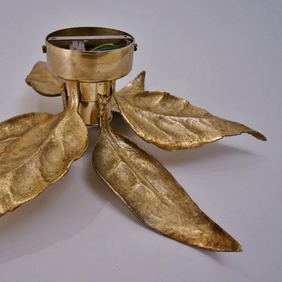 Brass Flowers Wall Lights from Willy Daro, 1970s-VDW-1358394