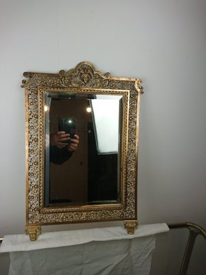 Brass Frame Mirror, 1890s-AJN-1709092