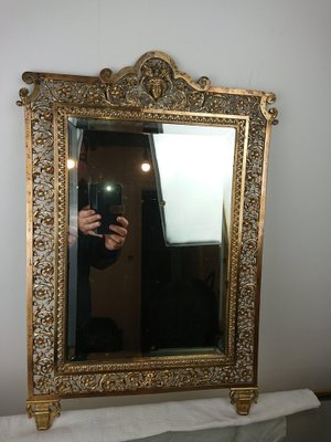 Brass Frame Mirror, 1890s-AJN-1709092