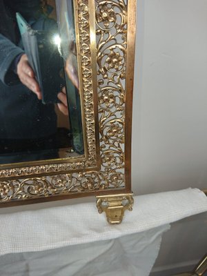 Brass Frame Mirror, 1890s-AJN-1709092