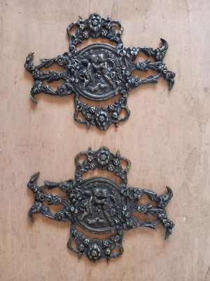 Brass Friezes Decorations, 1890s, Set of 2-KIM-1772505