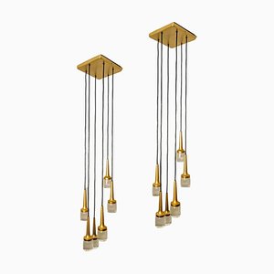 Brass & Glass Cascade Ceiling Fixture from Staff, 1969-VDW-1259929