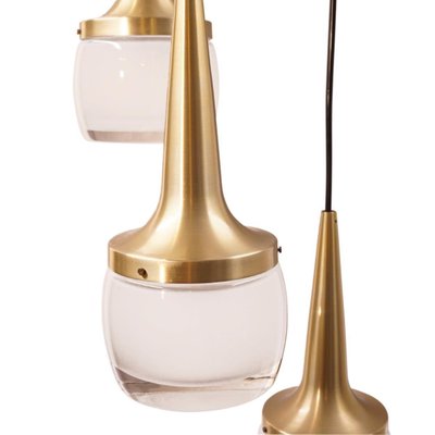 Brass & Glass Cascade Fixture from Staff, 1960s-VDW-880248