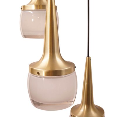 Brass & Glass Cascade Fixture from Staff, 1960s-VDW-880248