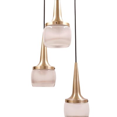 Brass & Glass Cascade Fixture from Staff, 1960s-VDW-880248