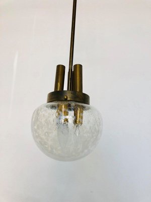 Brass & Glass Ceiling Lamps, 1950s, Set of 2-ZLY-623186