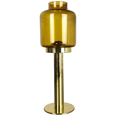 Brass & Glass Claudia Candleholder by Hans-Agne Jakobsson for Markaryd, Sweden, 1960s-QZ-1156573