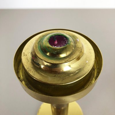 Brass & Glass Claudia Candleholder by Hans-Agne Jakobsson for Markaryd, Sweden, 1960s-QZ-1156573