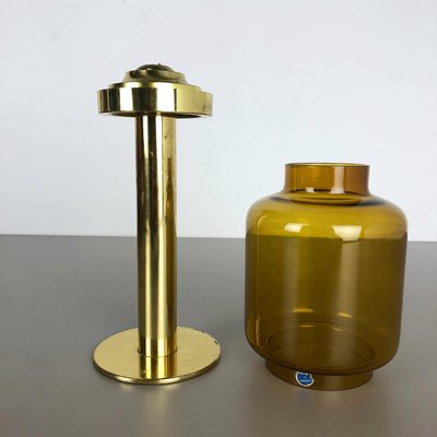 Brass & Glass Claudia Candleholder by Hans-Agne Jakobsson for Markaryd, Sweden, 1960s-QZ-1156573