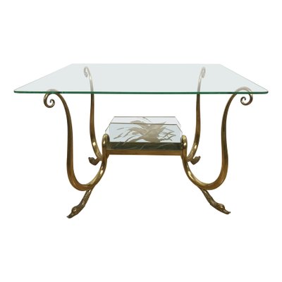 Brass Glass Coffee Table-HQI-1125364