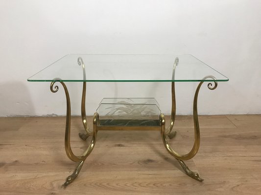 Brass Glass Coffee Table-HQI-1125364