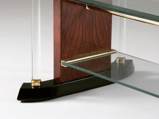 Brass & Glass Coffee Table, 1970s-OTV-1440606