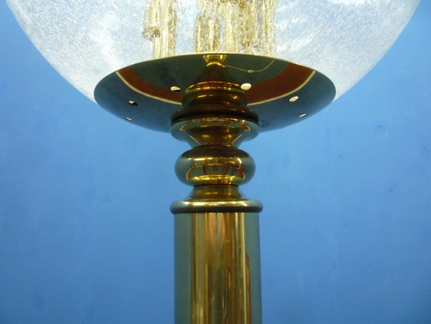 Brass & Glass Floor Lamp from Leclair and Schäfer, 1960s