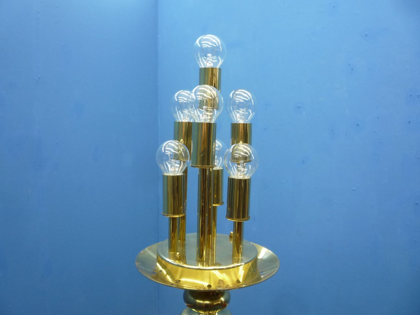 Brass & Glass Floor Lamp from Leclair and Schäfer, 1960s