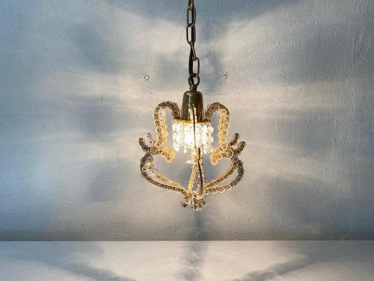 Brass & Glass Flower Bead Ceiling Lamp by Emil Stejnar for Rupert Nikoll, 1950s-RDS-1146571