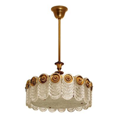 Brass & Glass Light Fixture from Kaiser Leuchten, 1960s-VDW-959083