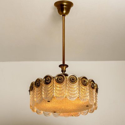 Brass & Glass Light Fixture from Kaiser Leuchten, 1960s-VDW-959083